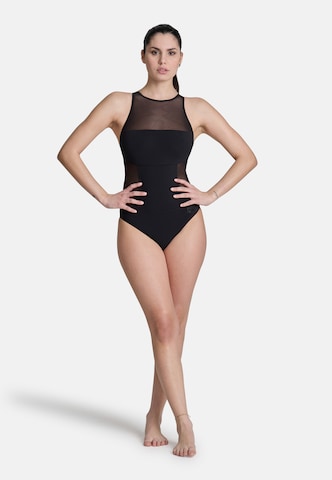 juoda ARENA Sportinis maudymosi kostiumėlis 'MESH PANELS PRO BACK'
