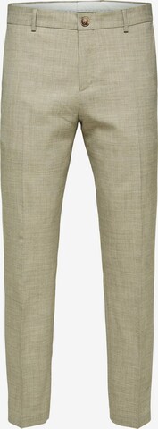 SELECTED HOMME Regular Pleated Pants 'Oasis' in Beige: front