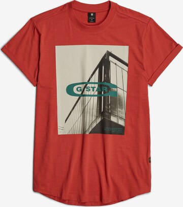 T-Shirt G-Star RAW en rouge : devant