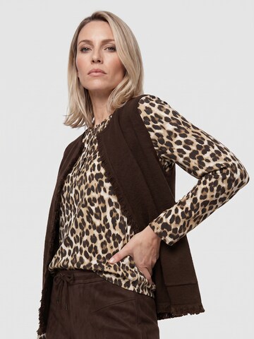 Olsen Knitted Vest 'Henny' in Brown: side