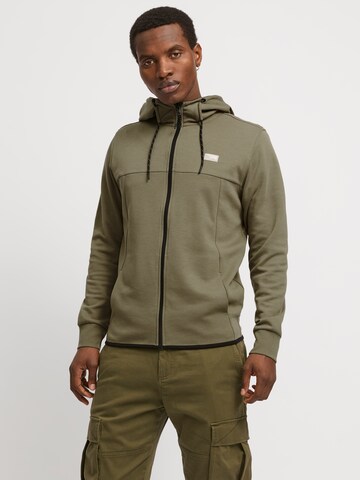 JACK & JONES - Sudadera con cremallera 'JCOAir' en verde: frente
