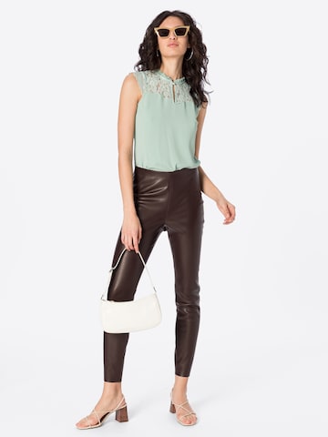 OUI Slim fit Leggings 'Chasey' in Brown