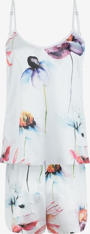 Evoni Pajama 'Set aus Satin' in White: front