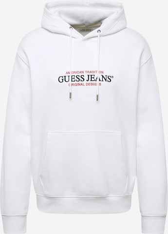 GUESS JEANS Majica | bela barva: sprednja stran