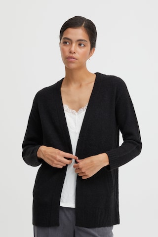 b.young Knit Cardigan in Black: front