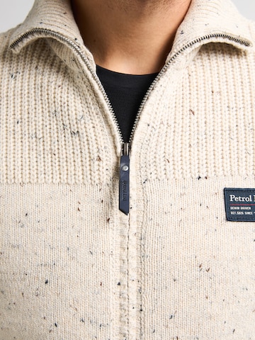 Petrol Industries Knit Cardigan in Beige