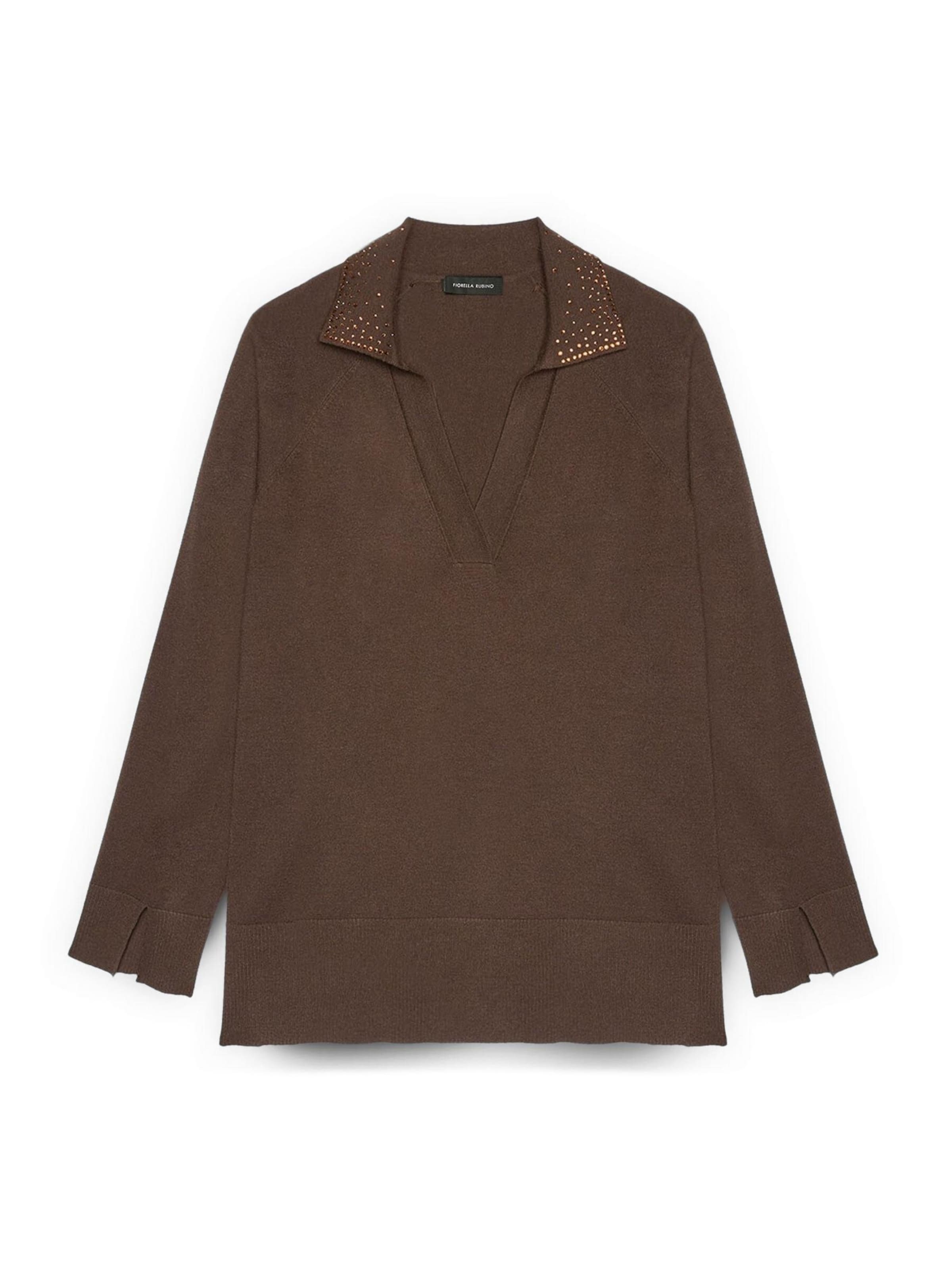 Pull-over Fiorella Rubino en marron : devant