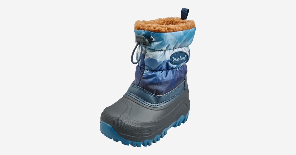 PLAYSHOES Snow Boots 'Berge' in Blue, Light Blue, Dark Blue ABOUT YOU