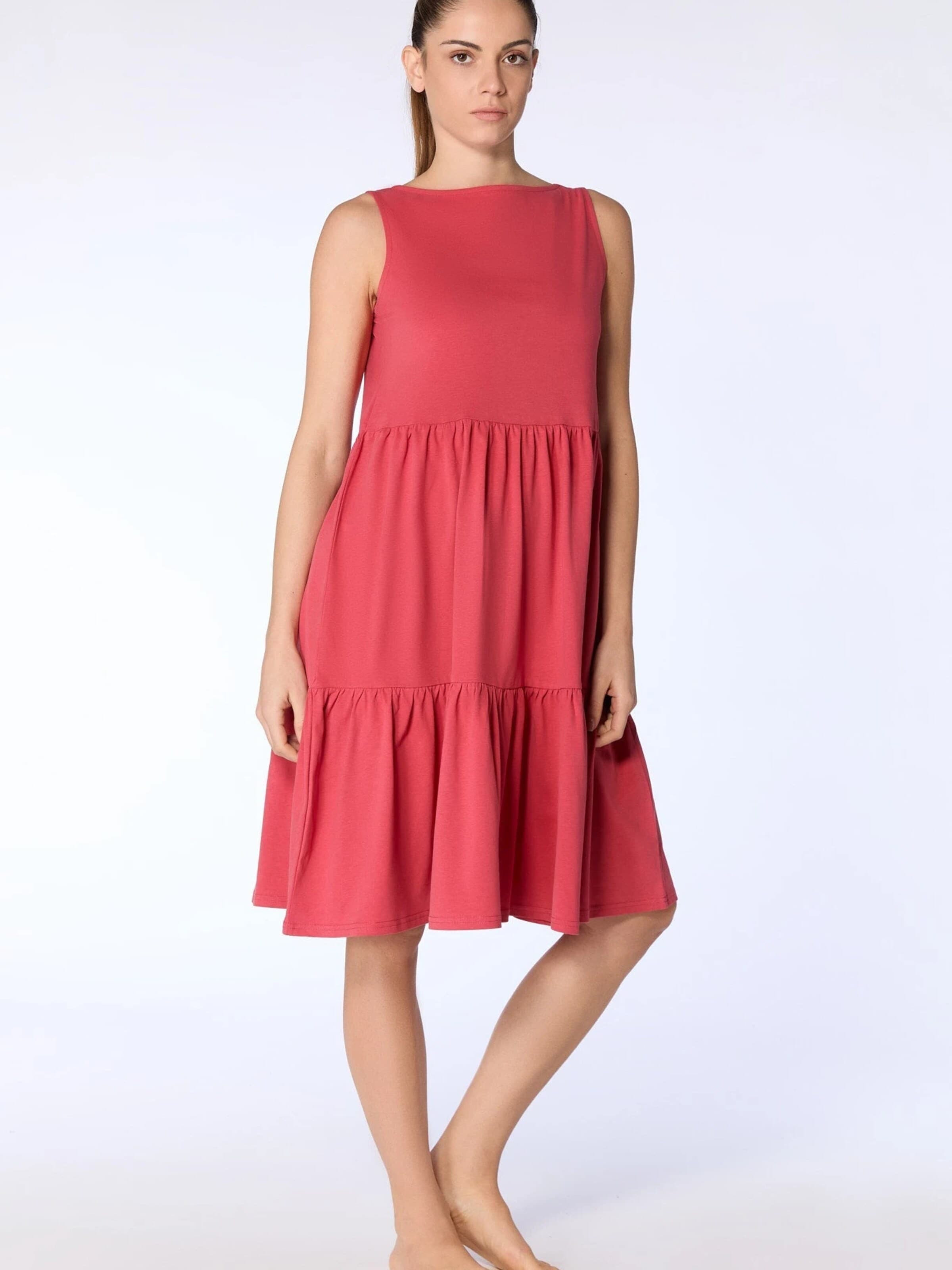 Leela COTTON Dress in Red
