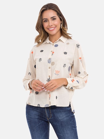 CIPO & BAXX Blouse 'WH130' in Beige