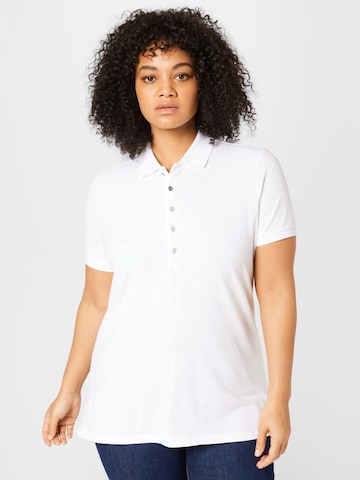Lauren Ralph Lauren Plus Shirt in Wit: voorkant