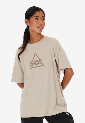 SOS Functioneel shirt in Beige: voorkant