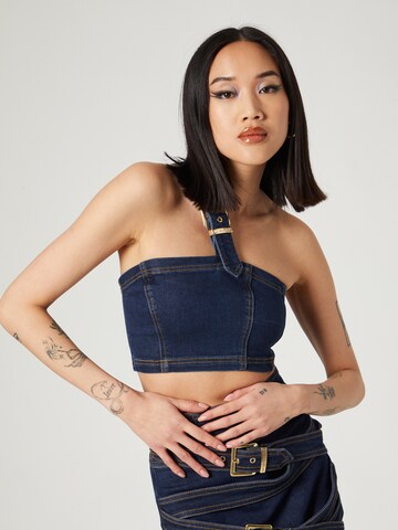 Hoermanseder x About You Top 'Anja' in Blue: front