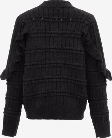 Pullover di faina in nero