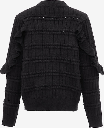 Pullover di faina in nero