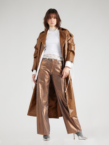 DRYKORN Wide leg Jeans 'MEDLEY' in Brown