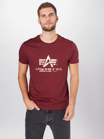 ALPHA INDUSTRIES Regular fit Shirt in Red: front
