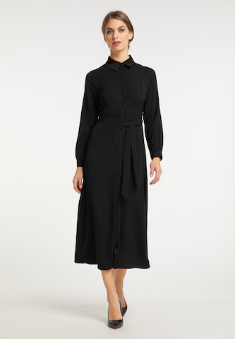 usha BLACK LABEL Shirt Dress in Black: front