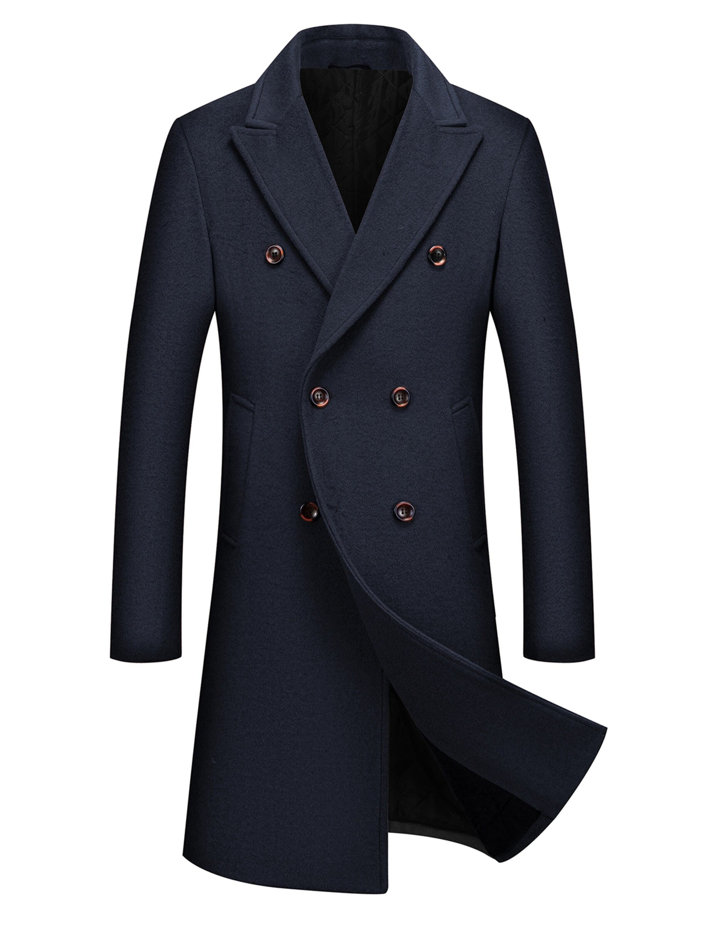 ALLTHEMEN Winterjas 'Gewebe' in Blauw