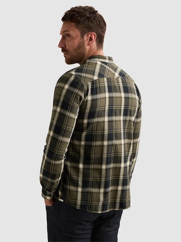 PME Legend Regular Fit Skjorte 'Shirt with lumberjack check pattern and embroidered logo' i grøn