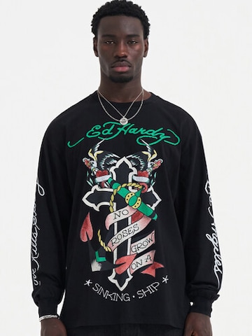 Ed Hardy Shirt in Schwarz: Vorderseite