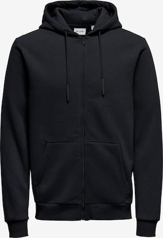 Only & Sons Sweatjacke 'Ceres' in Blau: Vorderseite