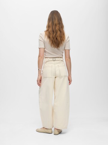 Loosefit Pantalon OBJECT en beige