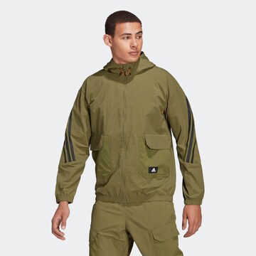 ADIDAS SPORTSWEAR Athletic Jacket in Green: front