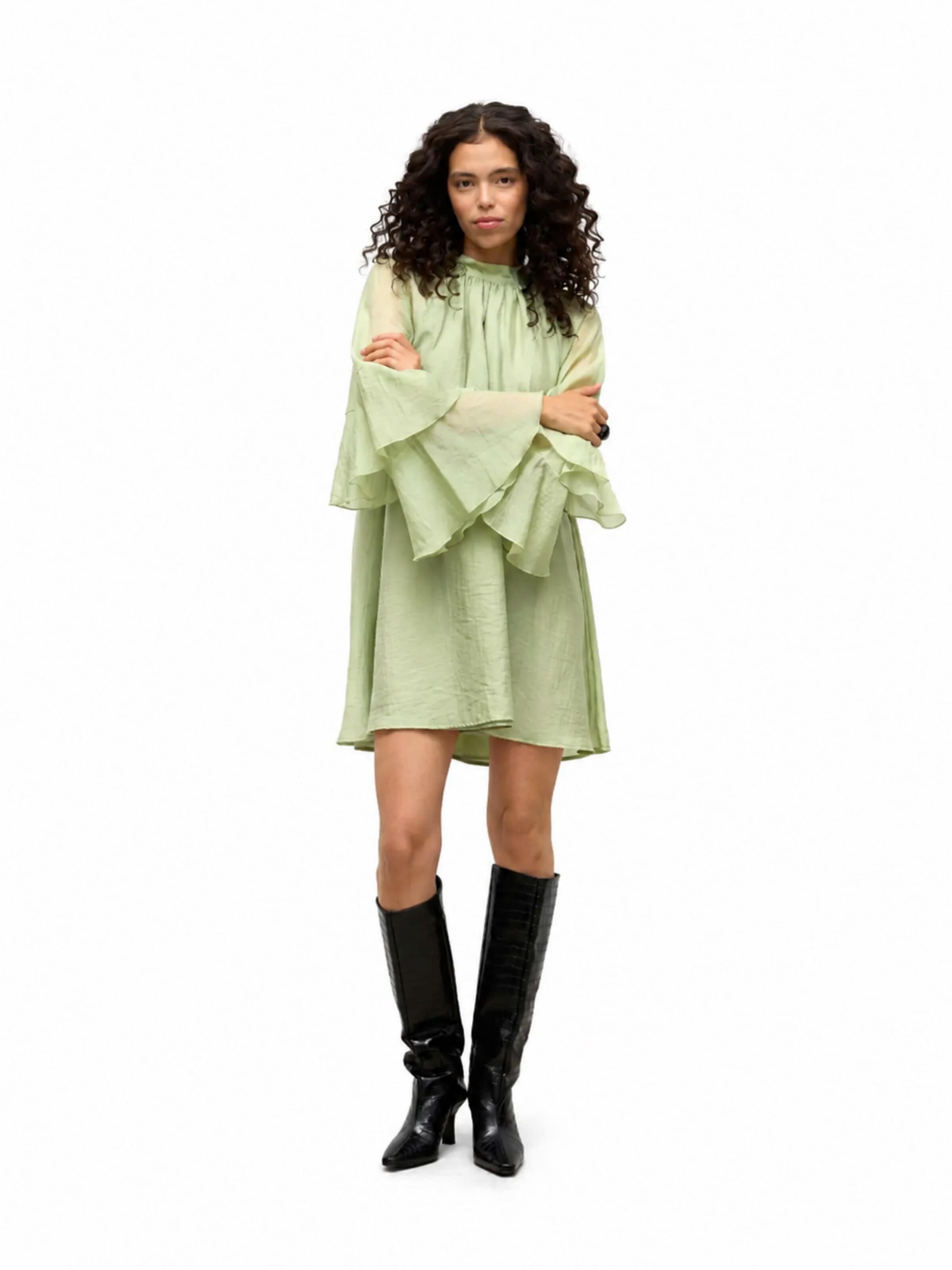 VERO MODA Jurk 'AWVALORA' in Groen: voorkant