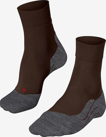 FALKE Athletic Socks 'RU4 Endurance' in Brown: front