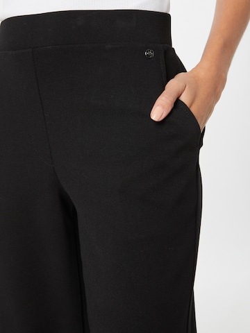 GERRY WEBER Široke hlačnice Hlače | črna barva