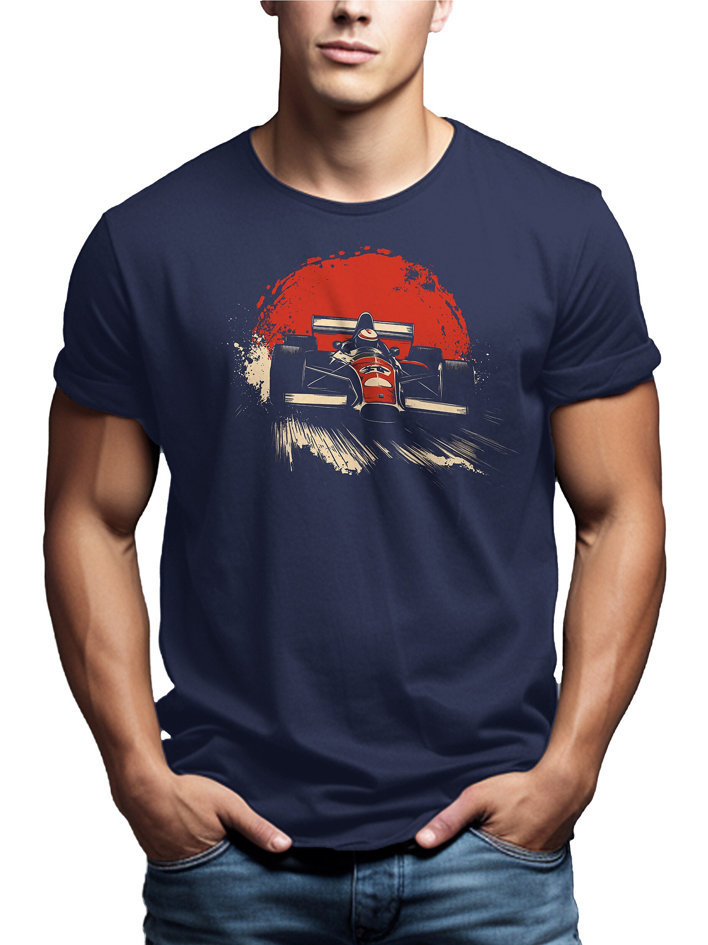 MAKAYA Shirt 'Formel Red' in Blue