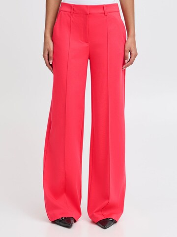 ICHI - Pierna ancha Pantalón chino ' IHKate ' en rosa