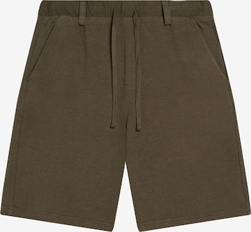 BershkaLoosefit Hlače - zelena boja: prednji dio