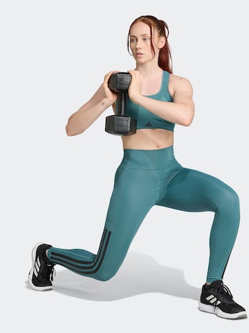 ADIDAS PERFORMANCE Skinny Παντελόνι φόρμας 'Optime' σε πράσινο: μπροστά