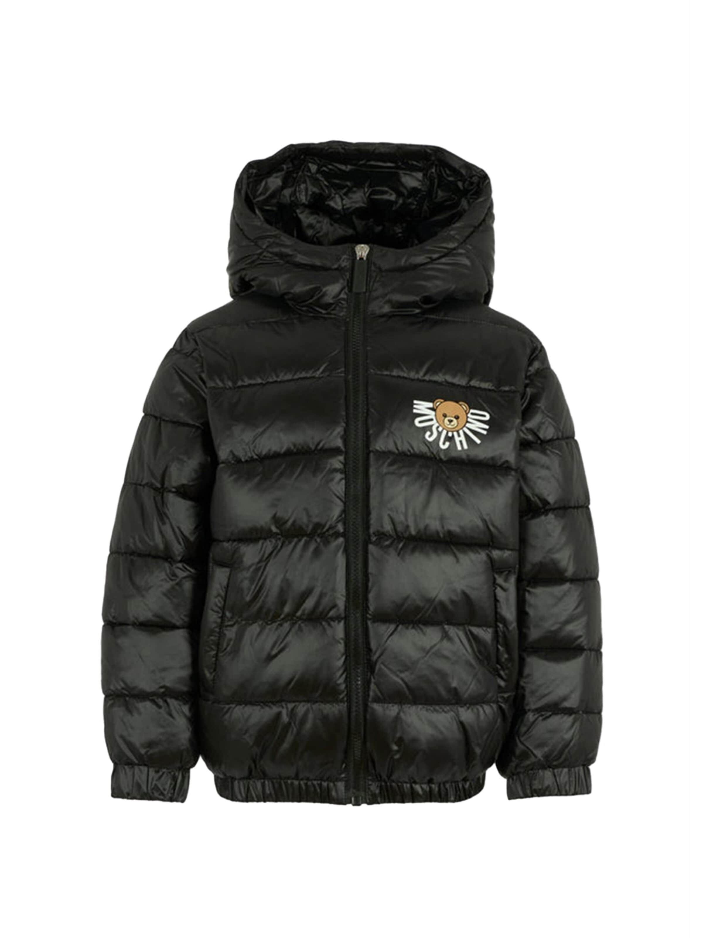 MOSCHINO Winter Jacket in Black: front