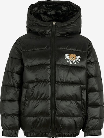 MOSCHINO Winter Jacket in Black: front