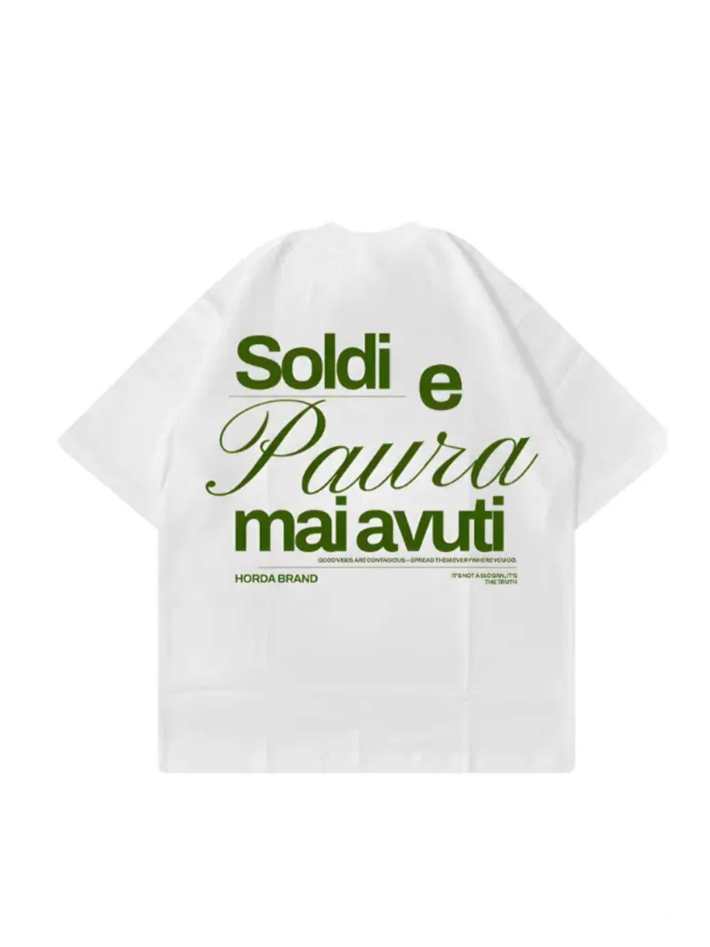 Maglietta 'Boxy Oversized Heavyweight Cotton T‑Shirt – Made in Italy' di Horda in bianco: frontale