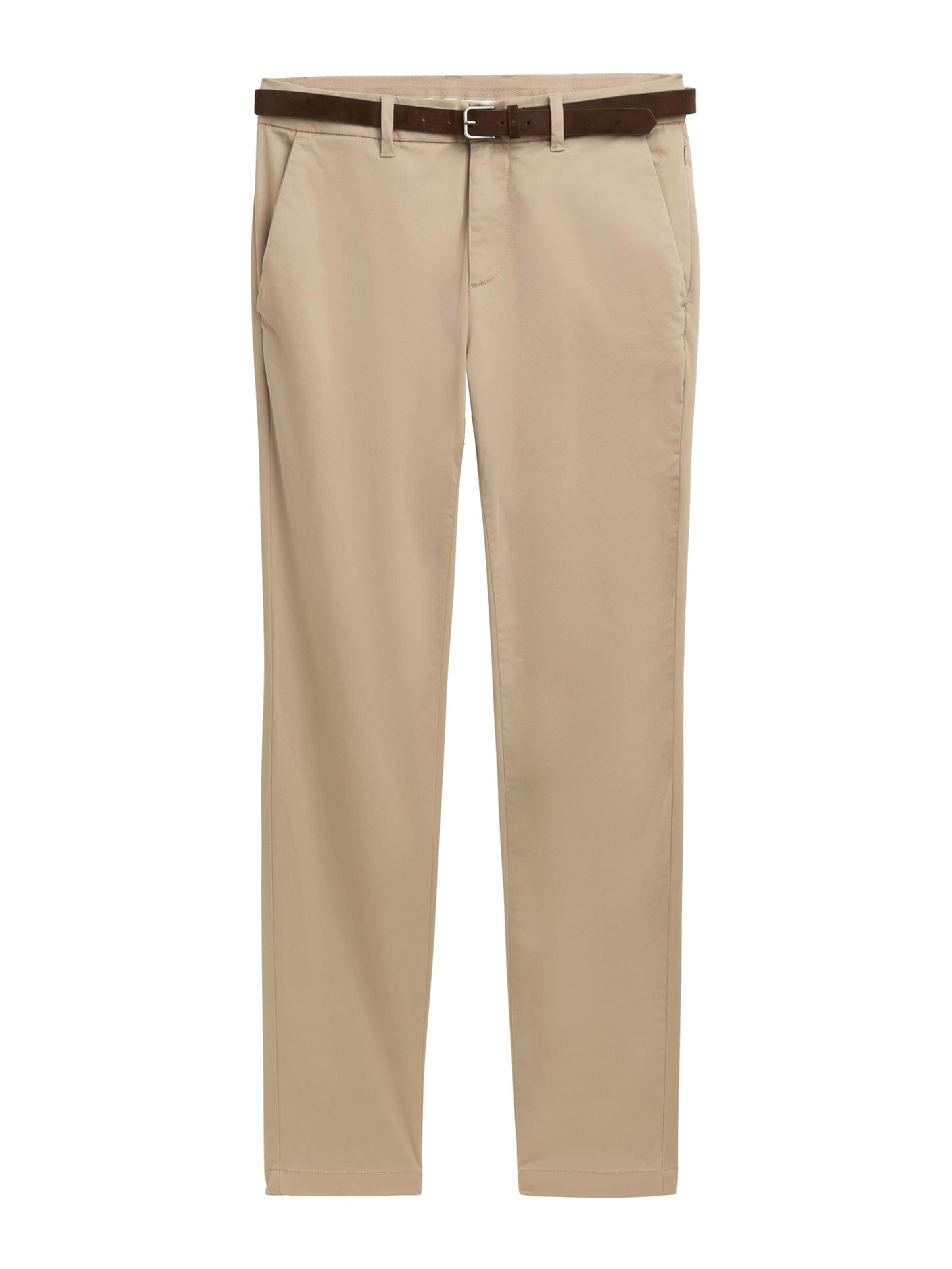 TOM TAILOR Slim fit Chino trousers 'Travis' in Beige: front