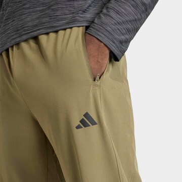 ADIDAS PERFORMANCE Tapered Workout Pants in Green
