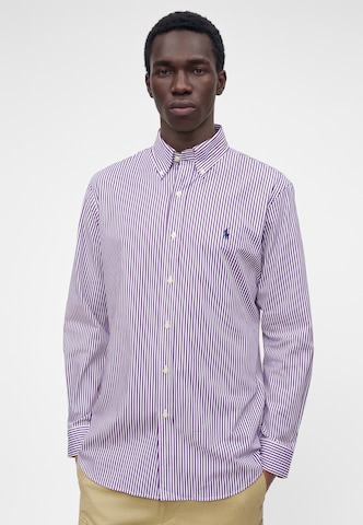 Polo Ralph Lauren Slim fit Πουκάμισο σε λιλά: μπροστά