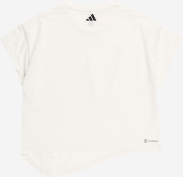 T-Shirt fonctionnel 'Hiit 3-Stripes Quickburn' ADIDAS SPORTSWEAR en blanc