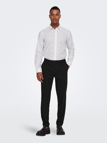 Only & Sons Slim fit Trousers with creases 'Eve' in Black