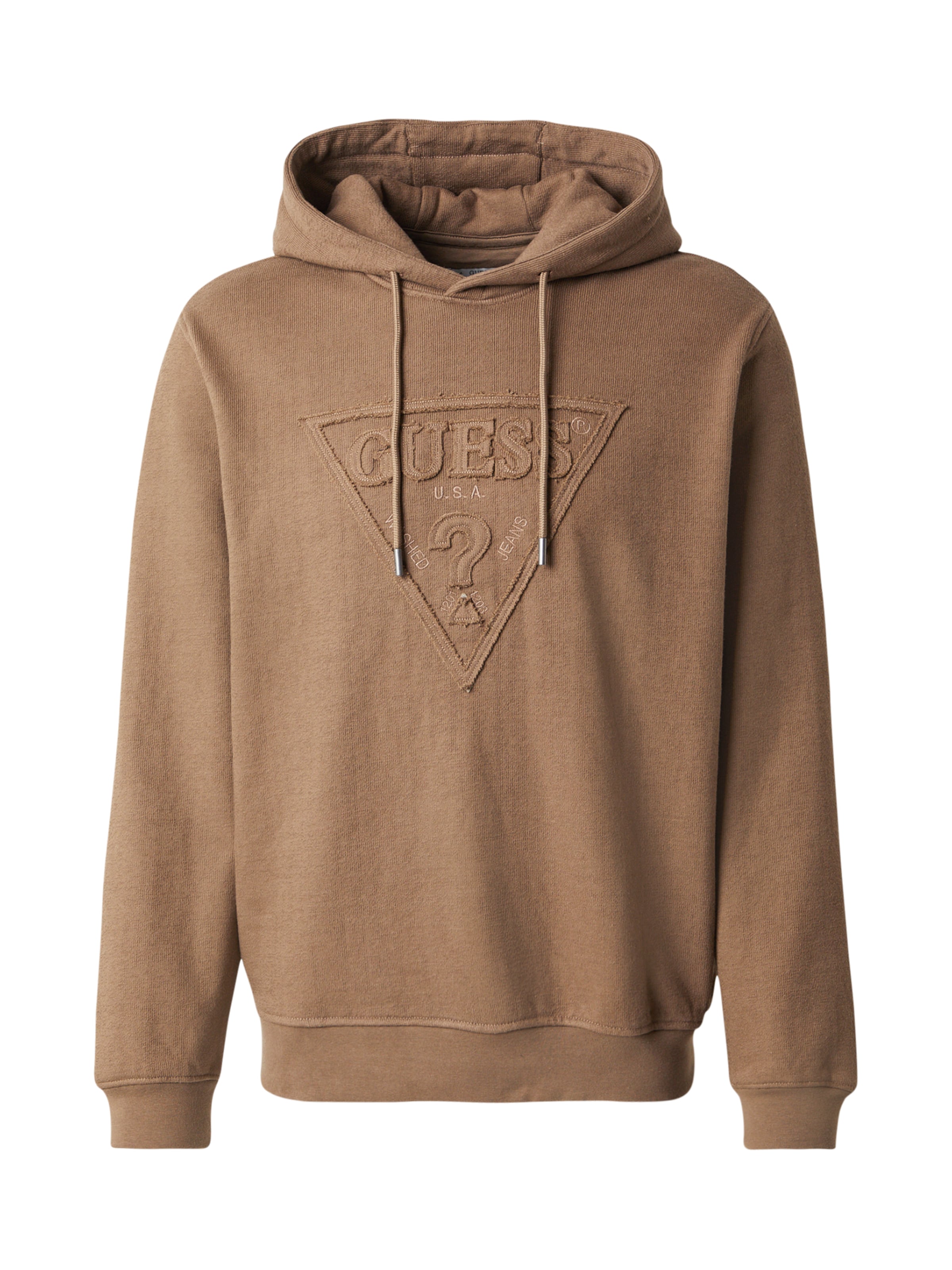 GUESS Свитшот в Коричневый: спереди