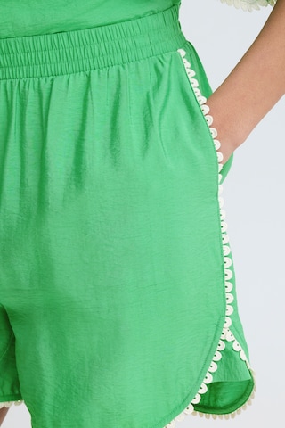 ICHI - Loosefit Calças 'IHLeni' em verde