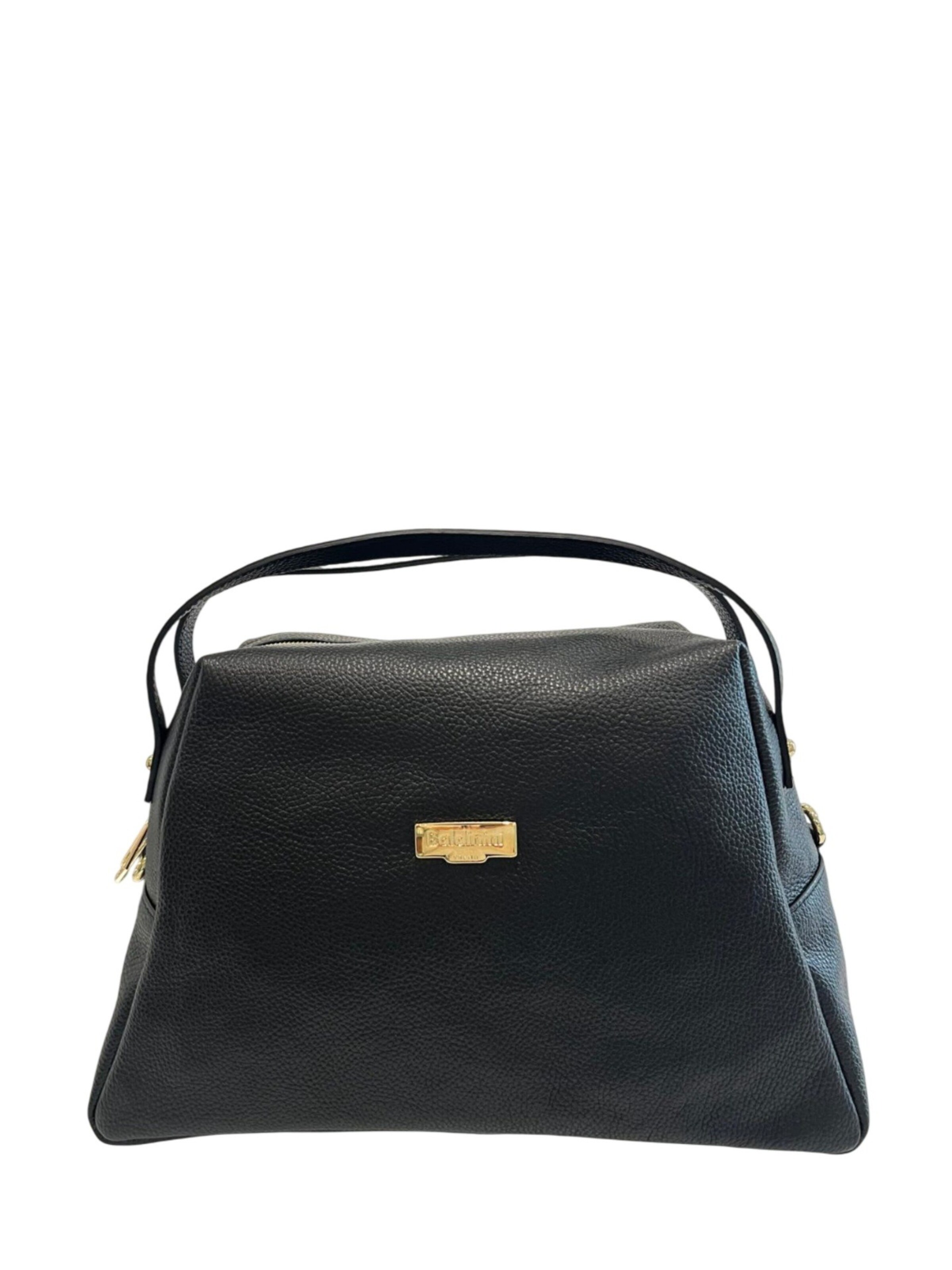 Borsa a mano 'Borsa a mano donna pelle 100% Baldinini Trend Lucca con tracolla' di Baldinini Trend in nero: frontale