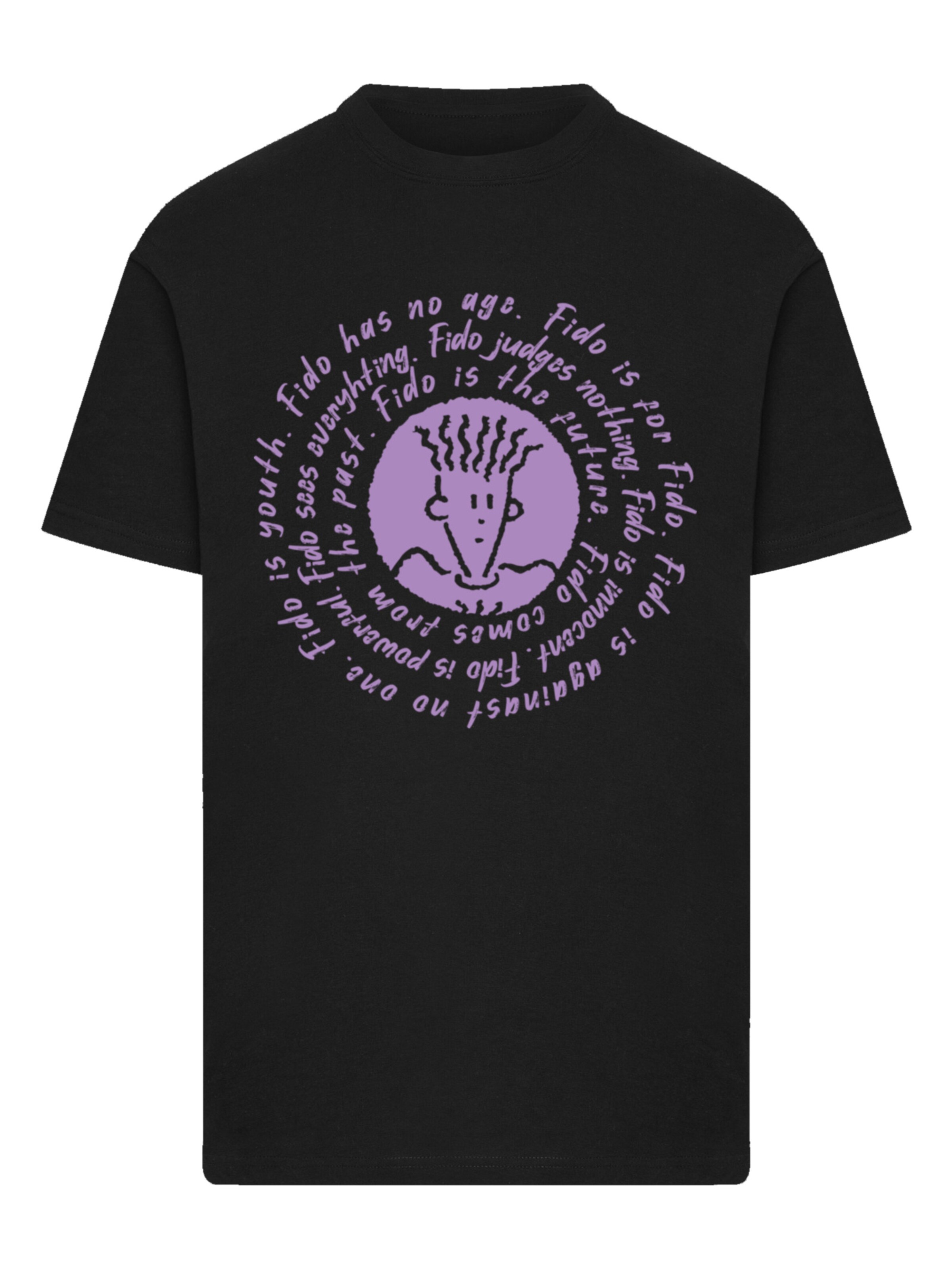 T-Shirt 'Fido Dido Is For Fido' F4NT4STIC en noir : devant