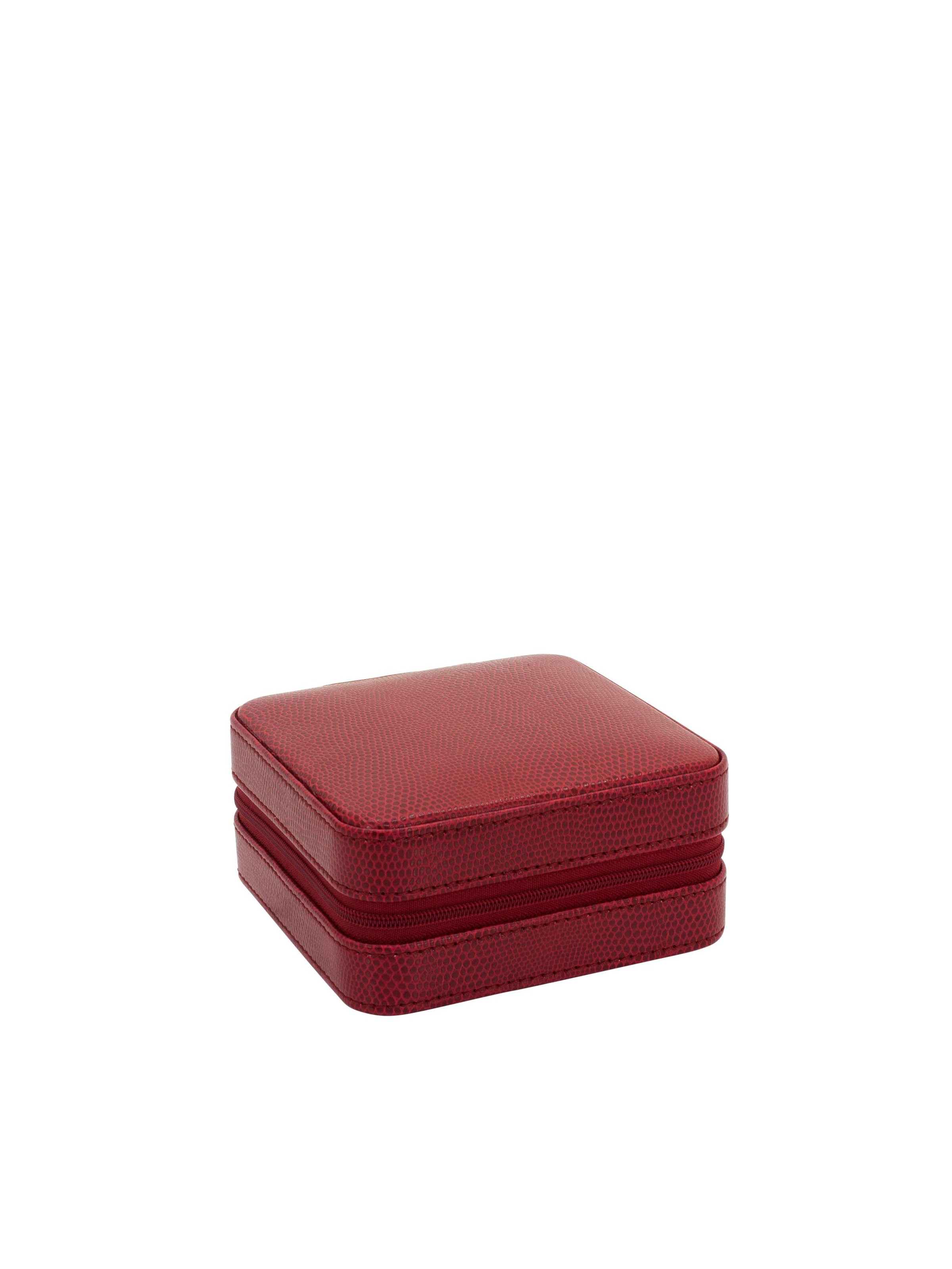 Boîte à bijoux 'MILANO Schmucketui in Lizard Optik' Friedrich23 en rouge