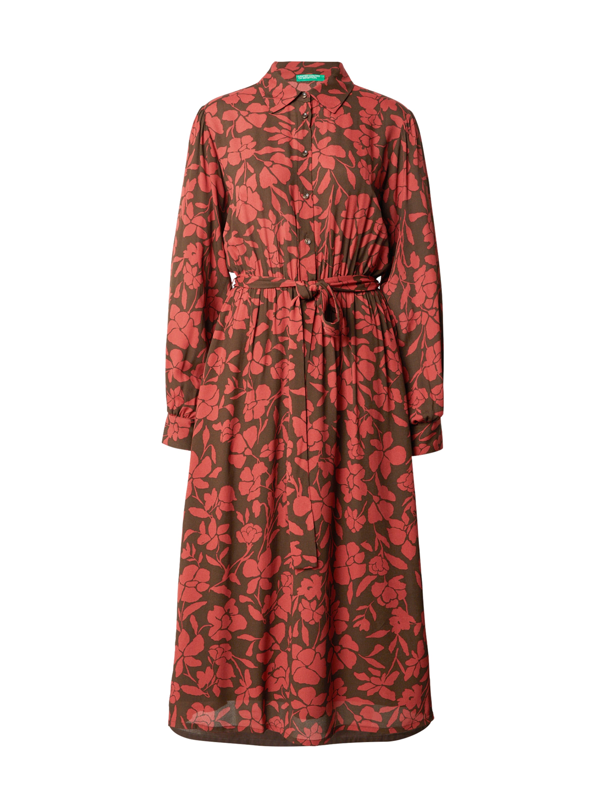 UNITED COLORS OF BENETTON Μπλουζοφόρεμα σε καφέ: μπροστά