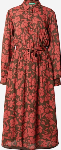 UNITED COLORS OF BENETTON Shirt Dress in Brown: front